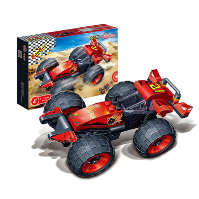 

BanBao 8601 Pull-Back Car Building Blocks Set Rodeo