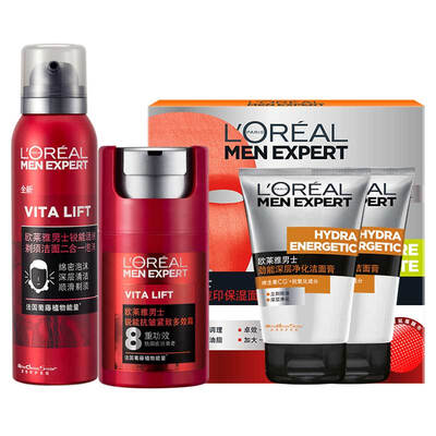 

LOREAL Мужская Anti-Wrinkle Skincare Set (Пена 150ml + Multi-Effect 50ml + Face 50mlx2 + Mask Single x5)