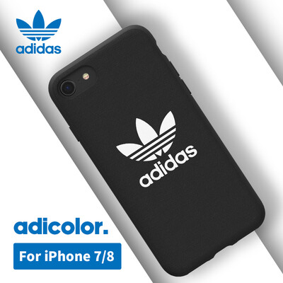 

Adidas iPhone8 \ 7 мобильный телефон оболочки новый яркий молодежь Apple 8 \ 7 мужской силиконовый все включено простой нескользящей защиты от падения защиты черный