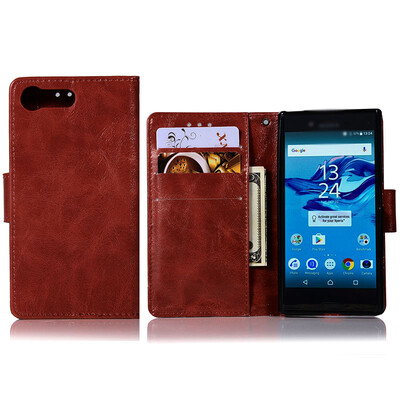 

Mzxtby Flip Leather Wallet Case Cover Luxury Slim PU Leather Protect Back Cover Case For Sony Xperia X Compact Vintage Case