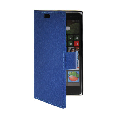 

MOONCASE Slim Leather Side Flip Wallet Card Slot Pouch Stand Shell Back ЧЕХОЛ ДЛЯ Nokia Lumia 830 Blue