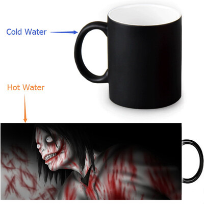 

Jeff The Killer Morphing Mug Color Change Tea Cup Волшебная молочная кружка для кофе