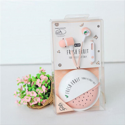 

Cute Fruit Candy Colorful Earphones 35mm in-ear Earbuds with Microphone for iPhone Samsung Xiaomi Girls Kid Child Student Gifts