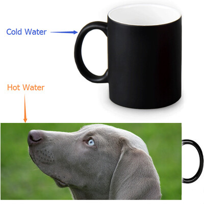 

Weimaraner 350ml/12oz Heat Reveal Mug Color Change Coffee Cup Sensitive Morphing Mugs Magic Mug Milk Tea Cups