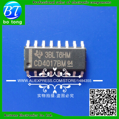 

50pcs free shipping CD4017BM CD4017 HEF4017BT HEF4017 SOP-16 With each other Counter ICs CMOS Decade Counter