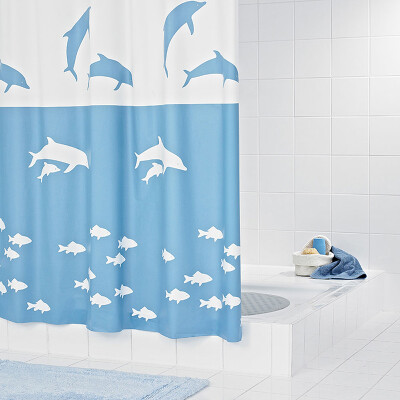 

Jingdong supermarket Reid RIDDER shower curtain dynamic dolphin series waterproof mold environmental protection EVA material shower curtain 180 200cm blue 32333