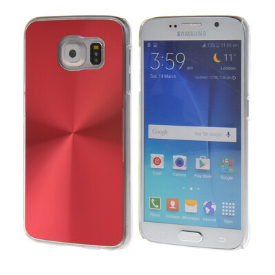 

MOONCASE CD Стиль хромированная Матовый алюминий задней металлической пластине Case Cove для Samsung Galaxy S6 красный