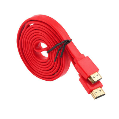 

Квартира Лапша Кабель HDMI HDMI HighSpeed ​​Для 3D HDTV DVD 1.5m 3m 5м красный 1,5 м