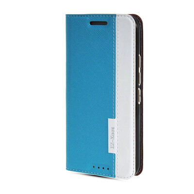 

MOONCASE Кожа Флип сторона кошелек Слот для карты Чехол Подставка тонкий чехол для HTC One М9 синий белый