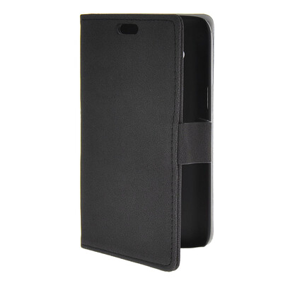 

MOONCASE Slim Leather Flip Wallet Card Pouch with Kickstand Shell Back ЧЕХОЛ ДЛЯ Samsung Galaxy Core 4G G3518 Black