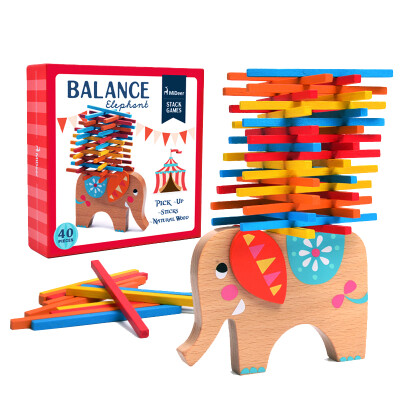 

MiDeer childrens parent-child game 3-6 years old elephant balance beam Jenga fight building blocks color stick