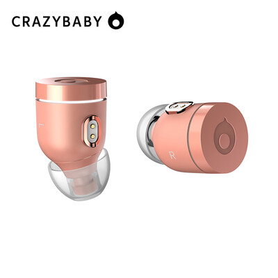 

Air by crazybaby NANO crazy boy colorful real Bluetooth wireless sports headphones in-ear Hi-Fi headset headphones red gold