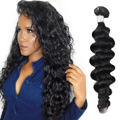

Nami Hair High Quality Loose Deep Brazilian Virgin Human Hair Weave Extensions 4 Bundles 12"-28" Brazilian Hair Weave Bundles
