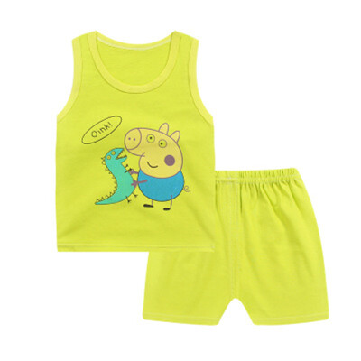 

2018 children Autumn Pajamas clothing Set Boys & girls Cartoon Sleepwear Suit Set kids 2-piece baby clothes