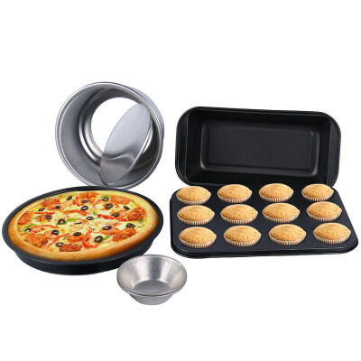 

Baijie Хлебобулочные инструменты Set Cake Mold Pizza Plate Tusi Box Egg Tart Mold 12 Даже липкая форма для торта без торты