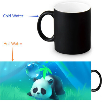 

Panda 350ml12oz Heat Reveal Mug Color Change Coffee Cup Sensitive Morphing Mugs Magic Mug Milk Tea Cups