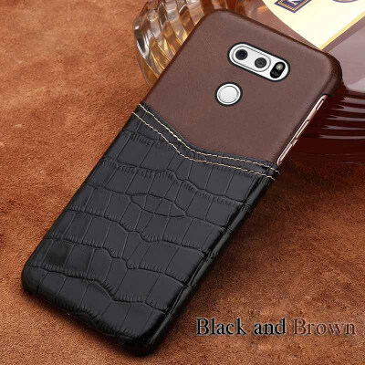 

Genuine Leather Phone Case For LG G6 Case Crocodile Texture & Oil wax leather Back Cover For G3 G4 G5 Case