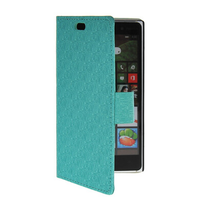 

MOONCASE Slim Leather Side Flip Wallet Card Slot Pouch Stand Shell Back ЧЕХОЛ ДЛЯ Nokia Lumia 830 Mint Green