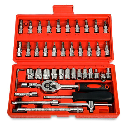 

46pcs 14-Inch Socket Ratchet Wrench Combo Tools Kit for Car Repairing