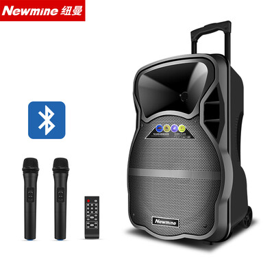

Newman MN-185 15-inch square dance audio Bluetooth trolley speaker outdoor portable audio high-power subwoofer with wireless microphone amplifier