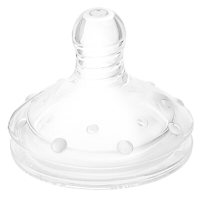 

Bei Lian newborn natural milk nipple silicone simulation nipple wide caliber nipple round hole 3 paragraph suitable for more than 6 months infant pacifier 1 Pack BYZ07