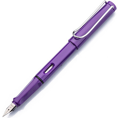 

Hero HERO 359 Positive posture purple F-thin thin slab craft student pen 6 pieces of ink sac gold pen signature pen