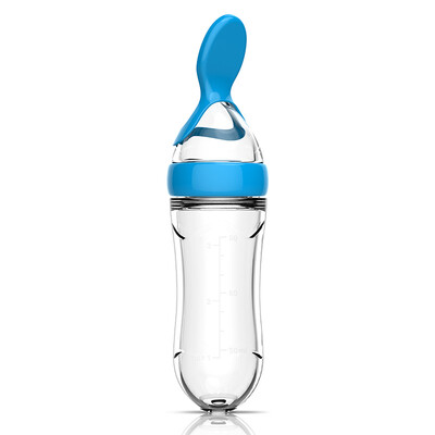 

MillyMally Liquid Silicone Multi-Function Feed Spoon 90Ml Blue