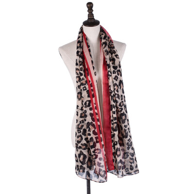 

Jeouly leopard scarves womans striped cachecol marcas lady long voile scarf sunscreen shawls hijab wraps Echarpes Foulard Femme
