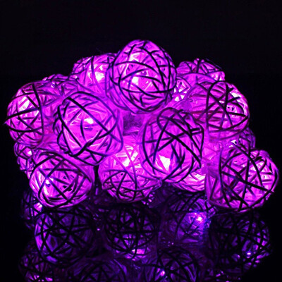 

2.5m 20 светодиодов Rattan Ball Fairy String Lights
