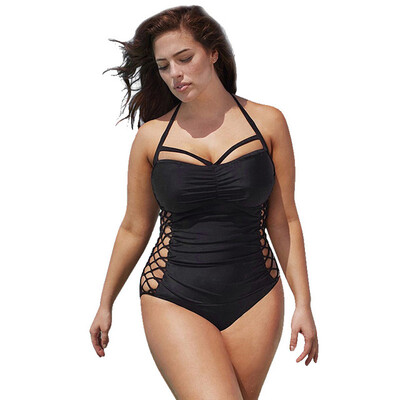 

5XL Large Big Plus Size Swimwear For Women Sexy One Piece Swimsuit 2018 Slimming Female Print Retro Beach Bathing Suit Bodysuit