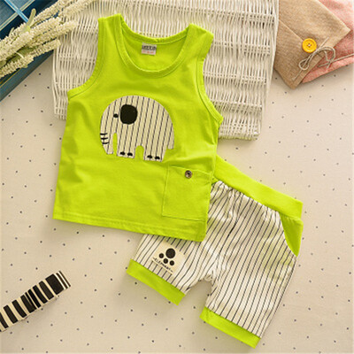 

Bamboo cotton baby cotton sleeveless vest shorts set boys&girls