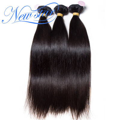 

New Star Virgin Hair Weaving Brazilian straight 3 Pieces LOT 100 Unprocessed Thick Human Hair Weft Long Inch 10"- 34" Bundles