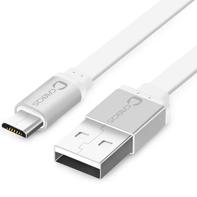 

Ferguson (cabos) Эндрюс смартфон данные кабель microusb зарядное устройство линия общие данные плоская линия 2M серебристая голова белая линия