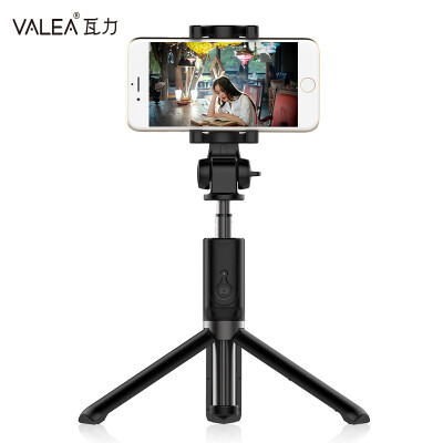 

WALI VALEA Bluetooth tripod selfie stick Bluetooth remote control self portrait artifact integrated triangle bracket live for Huawei vivo Apple 7X Universal Black