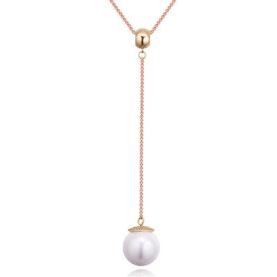 

White Imitation Peari Long Sweater Chain Necklace Pendants Brand Jewelry For Women Maxi Necklaces Jewelry Gift 27924