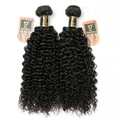 

YAVIDA Hair 7A Brazilian Kinky Curly Virgin Hair Curly Weave Human Hair 100g 2PcsLot Virgin Brazilian Curly Hair Bundles