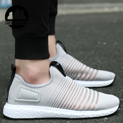 

Mens fashion Mesh Comfortable Breathable Ultralight Set foot flat Casual shoes sports shoes sneakers running shoes