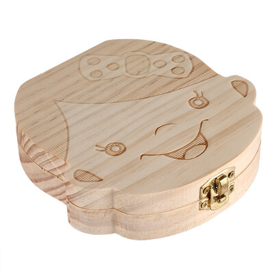 

Creative Wooden Baby Tooth Organizer Box for Deciduous Teeth Umbilical Cord Lanugo