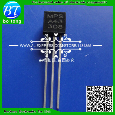 

MPSA43 TO-92 NPN Transistors A43 100pcs/bag