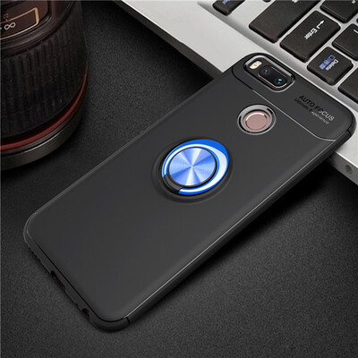 

Xiaomi 5X Luxury Metal Ring Magnetic Bracket Shockproof Cooling TPU Phone Case