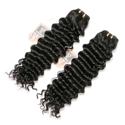 

YAVIDA Hair 7A Malaysian Deep Wave 2 Bundles Malaysian Virgin Hair Weave Bundles Deep Curly Malaysian Hair Human Hair Extension