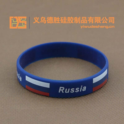 

1pcs Sports Silicone Wristbands World Cup Flag Bracelet Souvenir Men Football Fans ID Elastic Basketball Wrist Strap 2018