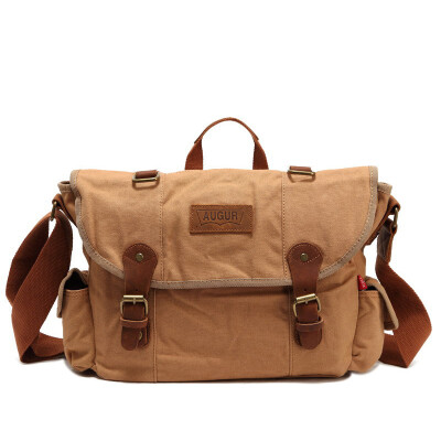 

Wholesale mens canvas bag casual shoulder bag with genuine leather fashion messenger bag male handbag briefcase