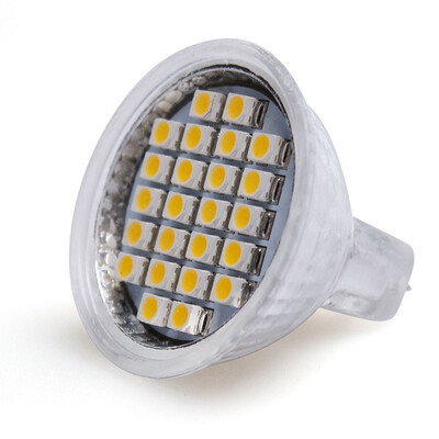 

MR11 24SMD 3528 Warm White LED Bulbs Lamps AC 12V 18W