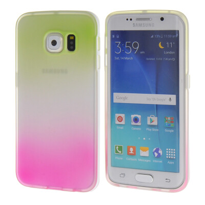 

MOONCASE Galsxy S6 Edge Case Rainbow Flexible Durable Silicone Gel TPU Skin Slim Case Cover for Samsung Galsxy S6 Edge / a03