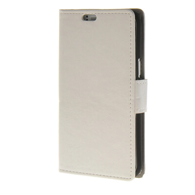 

MOONCASE Smooth PU Leather Flip Wallet Card Slot Bracket Back чехол для Samsung Galaxy J1 White