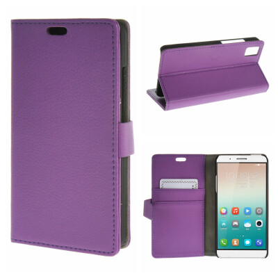 

MOONCASE Case for Huawei Honor 7i High quality Leather Flip Wallet Card Holder Bracket Back Pouch Case Cover Purple 02