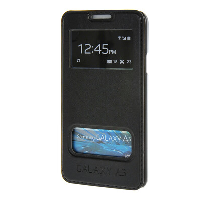 

MOONCASE Samsung Galaxy A3 чехол для View Leather Flip Pouch Bracket Back Cover Black
