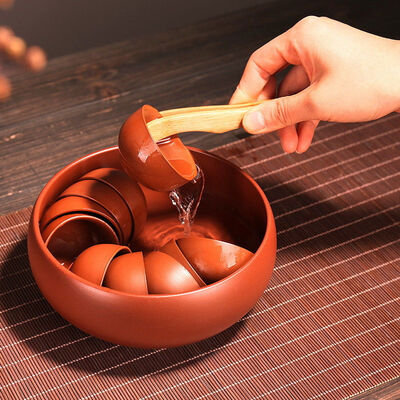 

Маленькая исинская глина Red Cha Xi Bowl для чашек для дегустации чая Gongfu 500 мл 17 унций