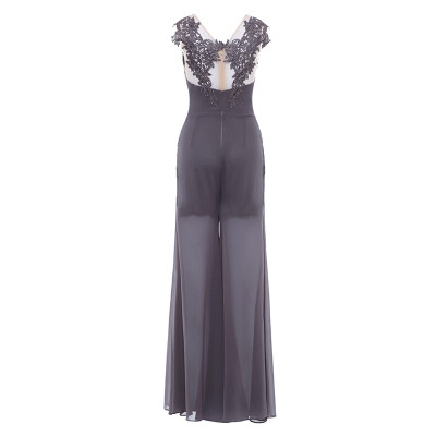 

CAZDZY V Neck Appliques A Line Evening Jumpsuits